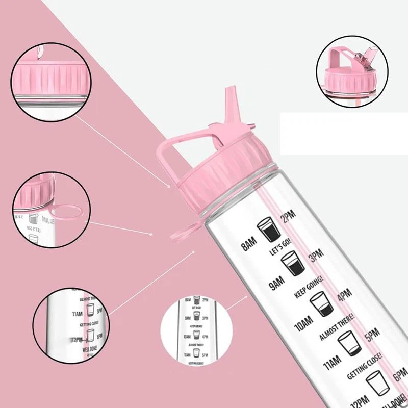 900ml Sports Straw Bottle